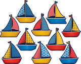 SAILBOATS ACCENTS 30PK