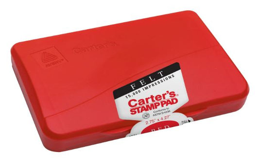 Carter's Felt Stamp Pad 2.75" x 4.27" Red Ink Pad