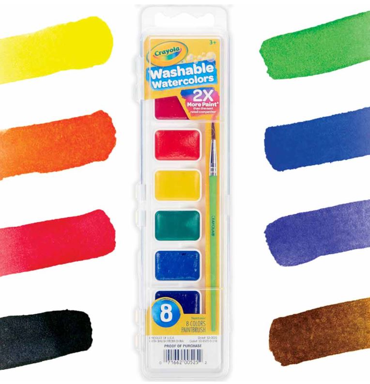 Crayola Washable Watercolor Paints 8 Colors