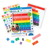 RAINBOW FRACTION TILES W/TRAY