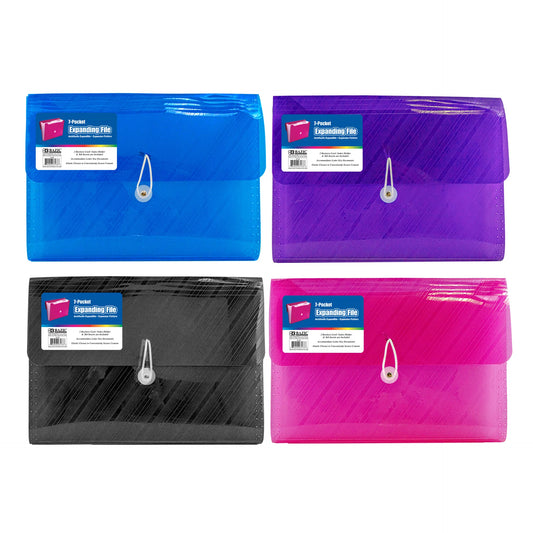 EXPANDING FILE 3" LETTER 7-POCKET ASST COLORS
