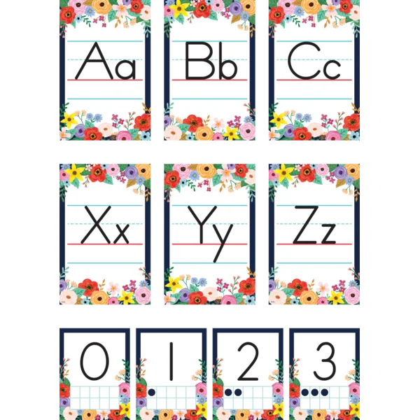 Wildflowers Alphabet Bulletin Board