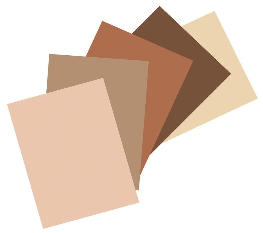 Multicultural Construction Paper 9" x 12" 5 Asst. Color 50 Sheet