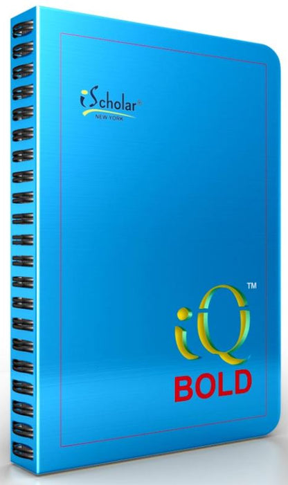 iQ BOLD Hidden Wire Notebook Narrow Ruled 9" x 7" 120 Sheets