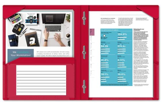 iQ Twin Pocket View Poly Portfolio With Prongs