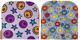 FELT SHELL PENCIL CASE-GIRLS ASST SMILES AND FLOWERS