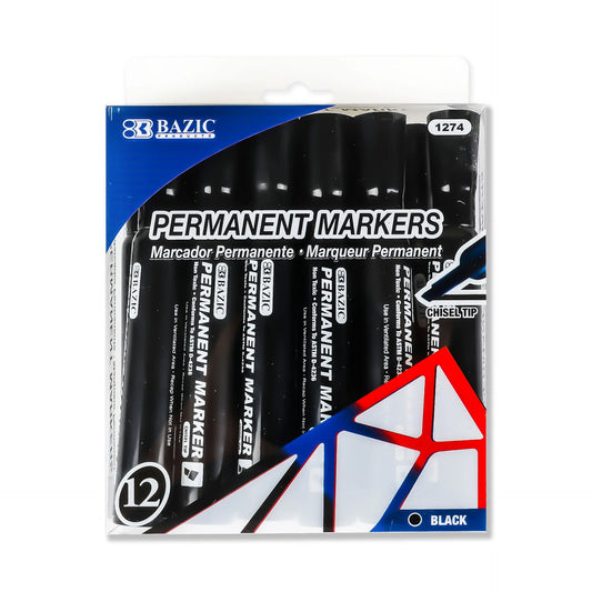 BLACK CHISEL PERMANENT MARKER PQ.12