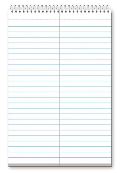 Spiral Steno Book White 6″ x 9″ 80 Sheet