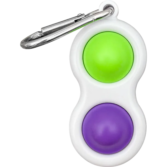 Fidget Popper Keychain - Purple/Green