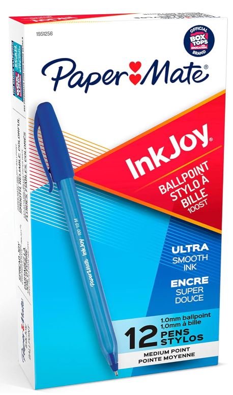 Paper Mate InkJoy 100ST Ballpoint Pens 1.0 mm Medium Blue Cj. 12