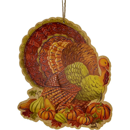 FOAM PLAQUE HARVEST TURKEY 24x21CM