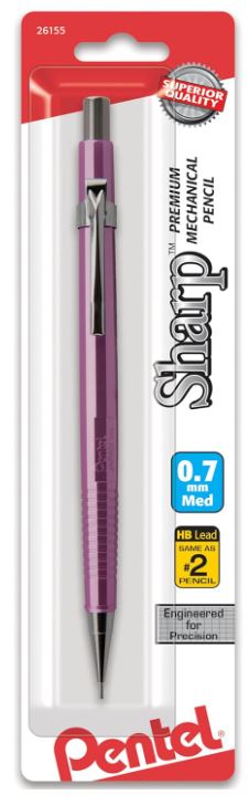Sharp Mechanical Pencil 0.7 mm Metallic Assorted Barrels Colors