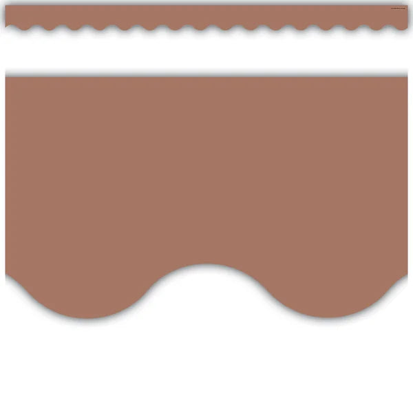 Mocha Scalloped Border Trim