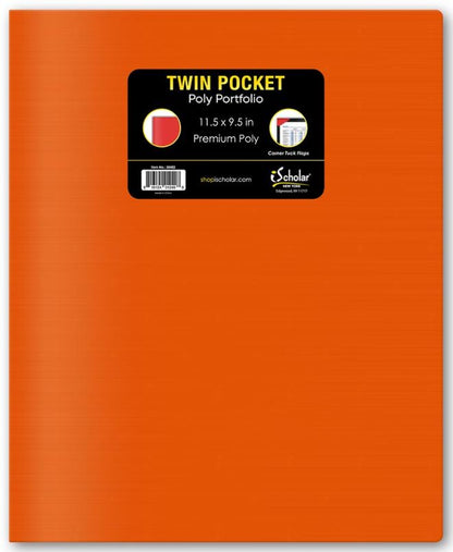 Twin Pocket Poly Portfolio No Hole Punch