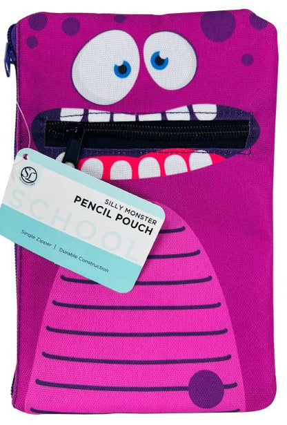 FUN MONSTERS ZIPPER PENCIL POUCH