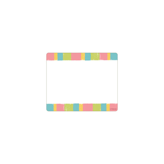 CHEERFUL STRIPES NAME TAGS 36PCS