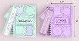 POLY COVER JOURNAL W STICKY NOTES MINT/PURP