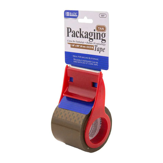 TAN PACKING TAPE 1.88" X 800" W/ DISPENSER