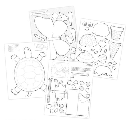 Cut & Create Activity Book with 6" Big Kids Scissors Ages 8+