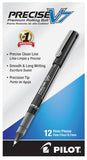 Precise V7 Rolling Ball Stick Pens 0.7 mm Fine Point Black Ink CJ. 12
