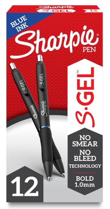 Sharpie S-Gel Pens Bold Point 1.0 mm Blue Cj. 12