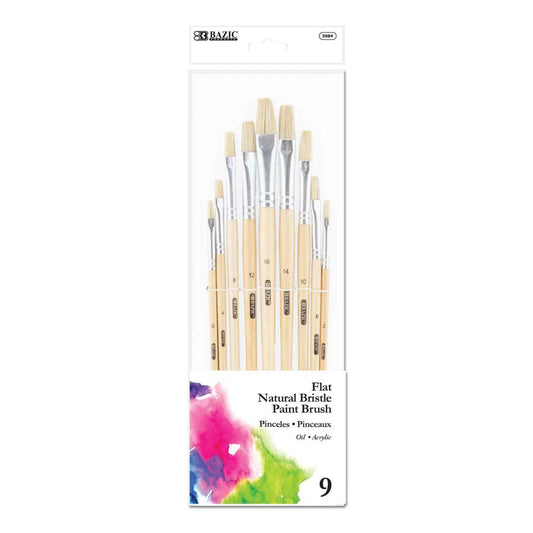 FLAT NATURAL BRISTLE PAINT BRUSH PQ.9