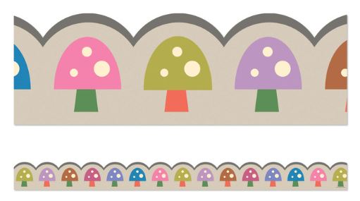 Mushrooms Scalloped Bulletin Board Borders Pkg. 13