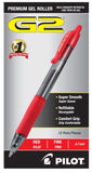 G2 Retractable Gel Pens Fine Point 0.7 mm Red Ink CJ. 12