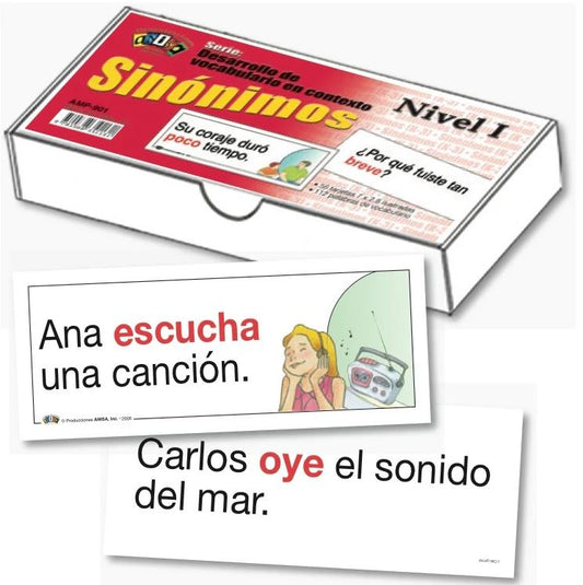 Tarjetas Sinónimos Nivel I: K-3 Cj. 56