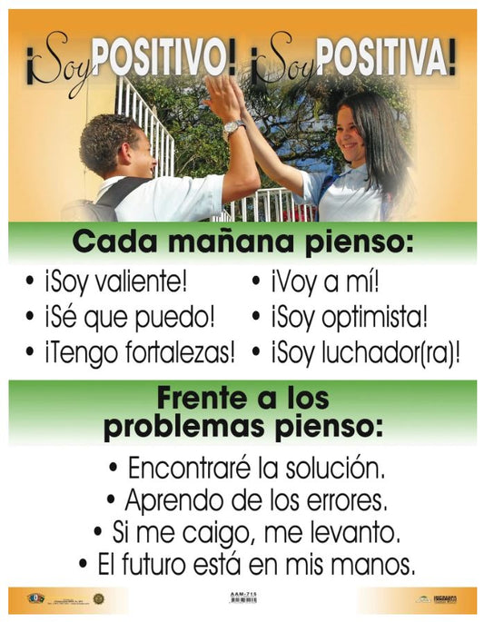 Cartel ¡Soy positivo! ¡Soy positiva!