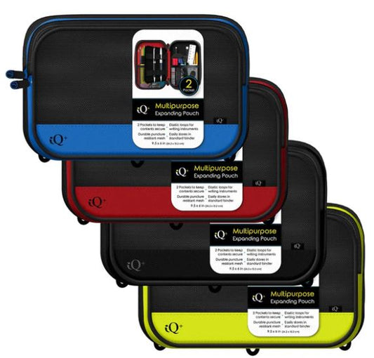 iQ+ 2 Pocket Expandable Binder Pouch with Pen Holder