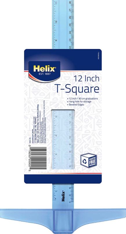 Helix Student Plastic T-Square 12″ / 30cm