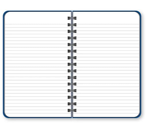 iQ BOLD Hidden Wire Notebook Narrow Ruled 8" x 5" 120 Sheets