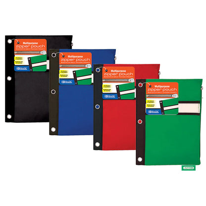 3-RING PENCIL POUCH ASSORTED COLOR