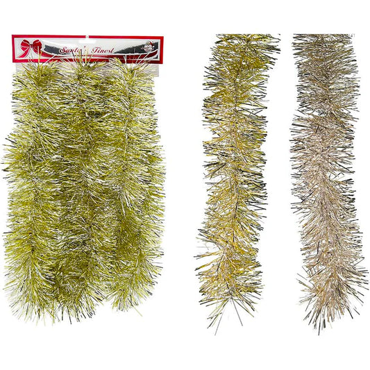 GARLAND THIN CUT 9FT 2ASTD GLD