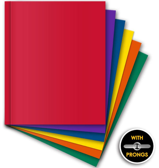 Twin Pocket Paper Portfolio with Prongs