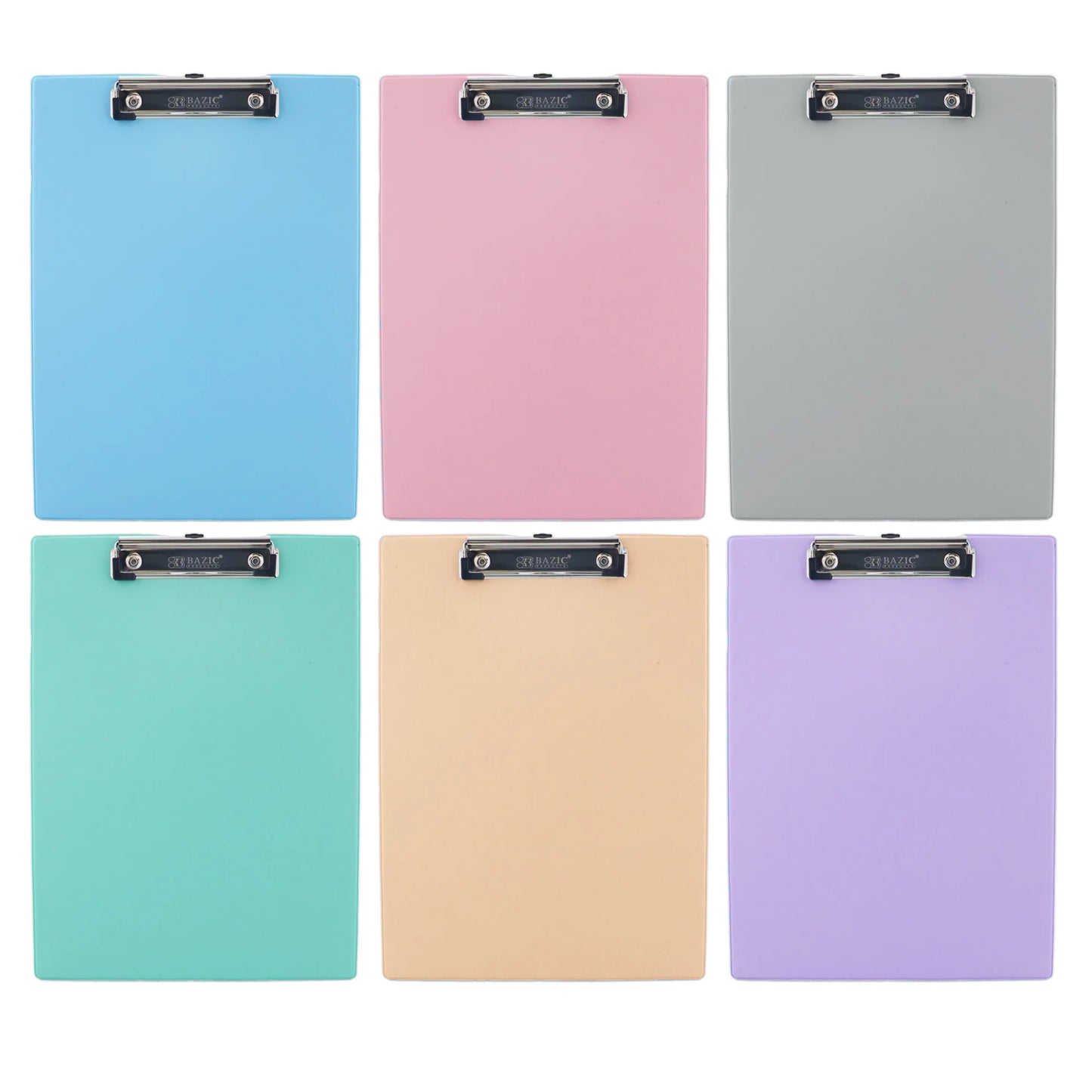PASTEL COLOR PVC STANDARD CLIPBOARD W/ LOW PROFILE
