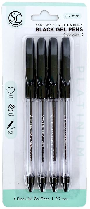 Gel Pens | Black | 4pk