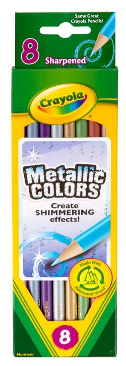 Crayola Metallic Colored Pencils Pkg. 8