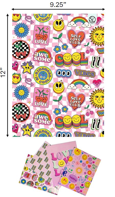 STICKERS & LOVE ASST PAPER PORTFOLIO