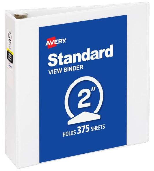 View Binder 2" Round Ring White