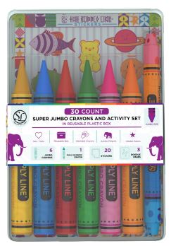 6+1CT SUPER JUMBO CRAYON ACTIVITY SET 30PC