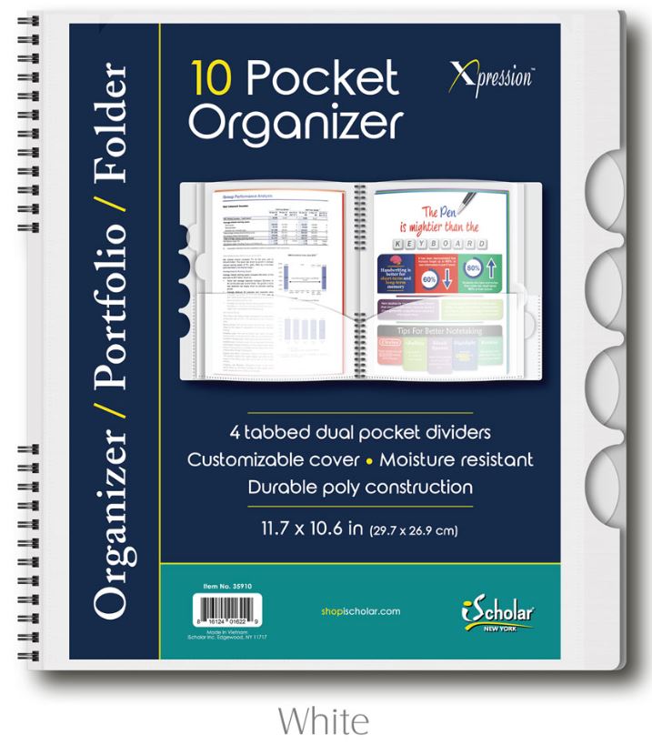 10 Pocket Poly Organizer