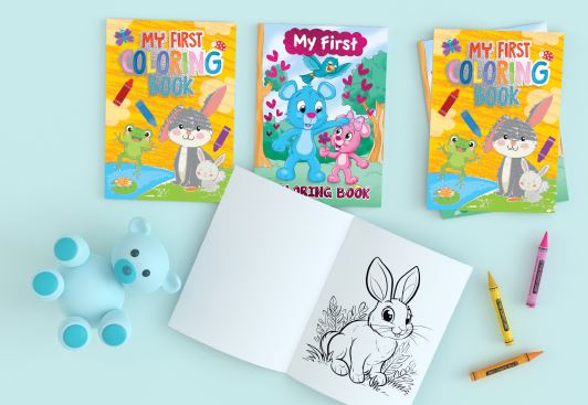 PRIMARY ASST COLORING BK 128PG 7.75" X 10.75"