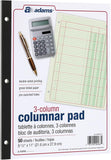 Columnar Analysis Pad, 3 Column, 8 1/2 X 11