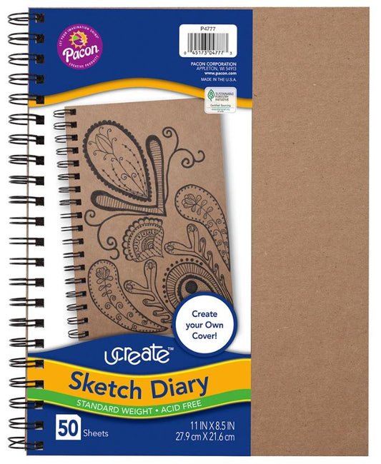 Sketch Diary Nat. 11" x 8-1/2" 50 Sheet