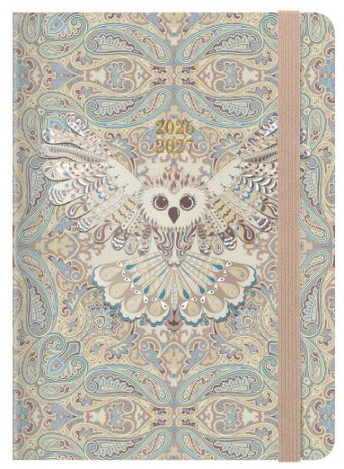 Paisley Academic Weekly Planner A6 Multilingual Owl