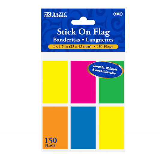FLAGS NEON COLOR 1" X 1.7" PQ.6
