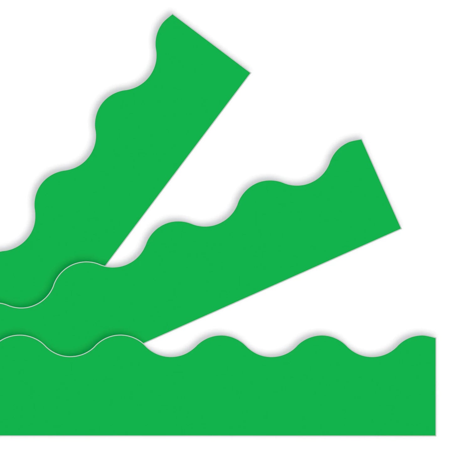 BORDER GREEN SOLID SCALLOPED