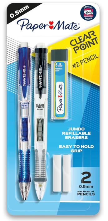 Paper Mate Clearpoint Mechanical Pencils 0.5 mm Set 5 PCS